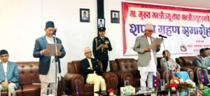 कर्णालीका नवनियुक्त मुख्यमन्त्री शाहीले शपथ 