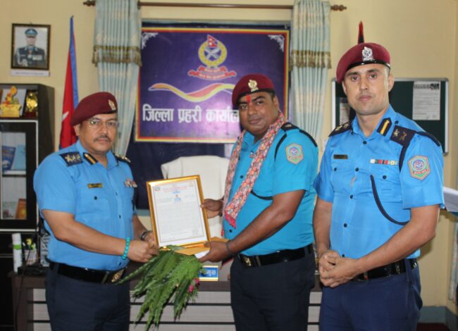 असई कुर्मी असार महिनाको ‘बेस्ट पुलिस अफ द मन्थ’ घोषित
