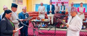 लुम्बिनीका नवनियुक्त तीन मन्त्रीले लिए पद तथा गोपानीयताको शपथ