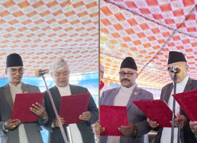 बागमती प्रदेश मन्त्रिपरिषद् विस्तार, ६ मन्त्रीले लिए पद तथा गोपनीयताको शपथ