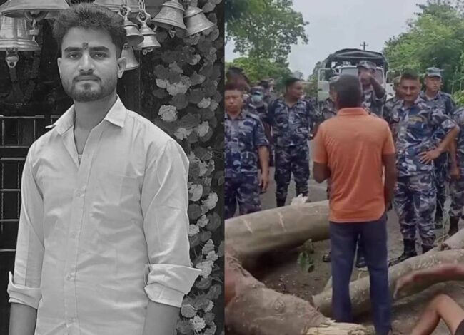 कप्तानगञ्ज घटना: आफन्तले उठाउन मानेनन् मेहताको शव, रूख ढालेर प्रदर्शनमा उत्रिए स्थानीय 