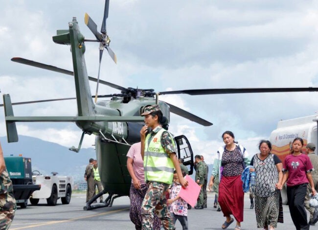 रसुवा बाढी: नेपाली सेनाद्वारा ८०२ जनाको उद्धार