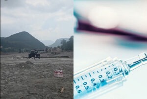 पुल बगेपछि ड्रोनबाट नुवाकोटमा हैजाविरुद्धको खोप त्रिशुलीपारी पठाइयो