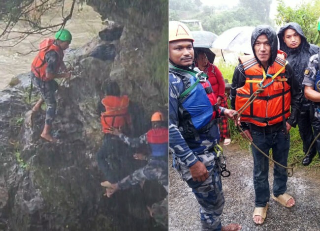 दरौंदीको खोंचमा फसेका ब्यक्तिको सकुशल उद्धार
