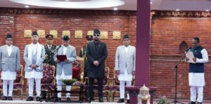 नवनियुक्त उद्योग मन्त्री साहले लिए पद तथा गोपनीयताको शपथ