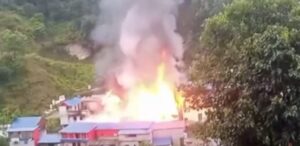 ताप्लेजुङको दोभान बजारमा आगलागी, १० घर जलेर नष्ट