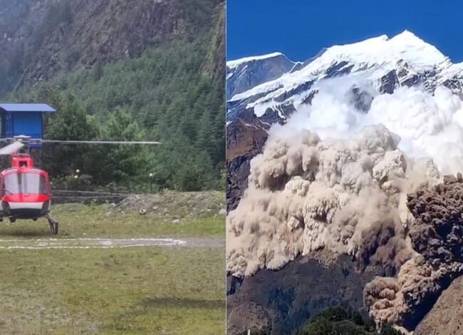 मनाङको हिमलुङ हिमालमा हिमपहिरो, १० जना सम्पर्कविहीन