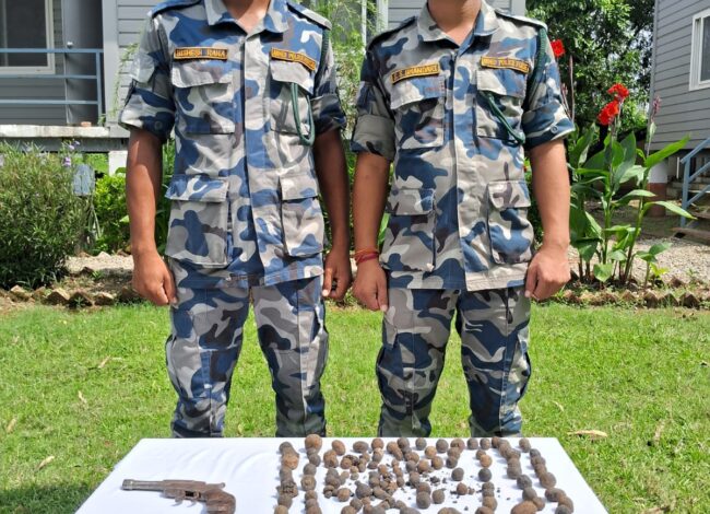 कैलालीमा पेस्तोल र चरेश बरामद