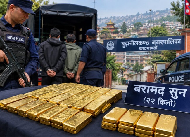 अबैध सुन कारोबारमा चिनियाँ नागरिक, २२ किलो सुनसहित पक्राउ